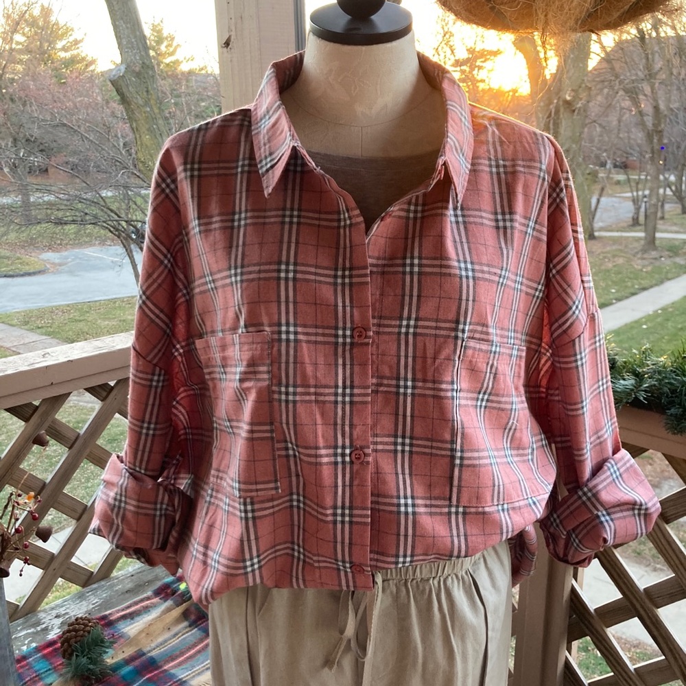 Boohoo plaid shirt